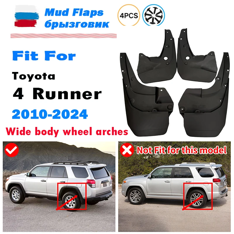 Guardabarros para Toyota 4Runner 2010 2011 2012 2013 2014-2024, Protectores Contra Salpicaduras, Accesorios para Auto, 4 Piezas