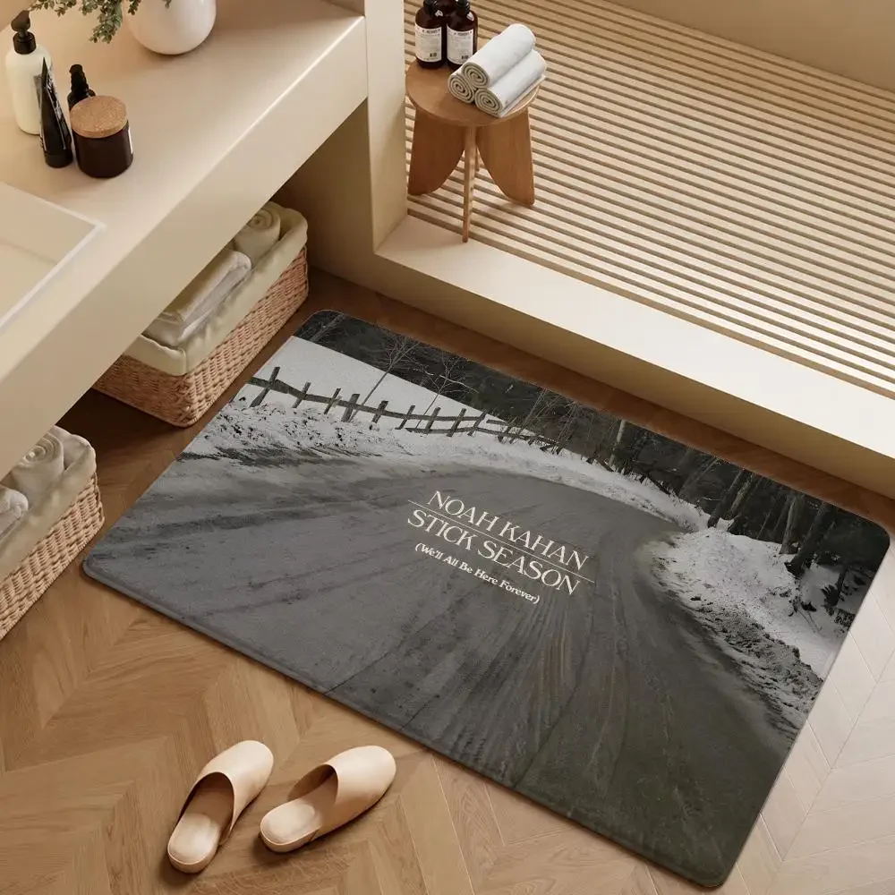 Singer Noah Kahan Stick Season Vermont Floor Mat Soft Flannel Entrance Doormat Non-Slip Washable Rug For Bedroom Home Decor