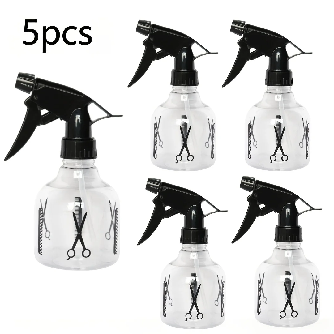 1/2/5PCS 250ml Clear Refillable Empty Hair Salon Spray Bottl