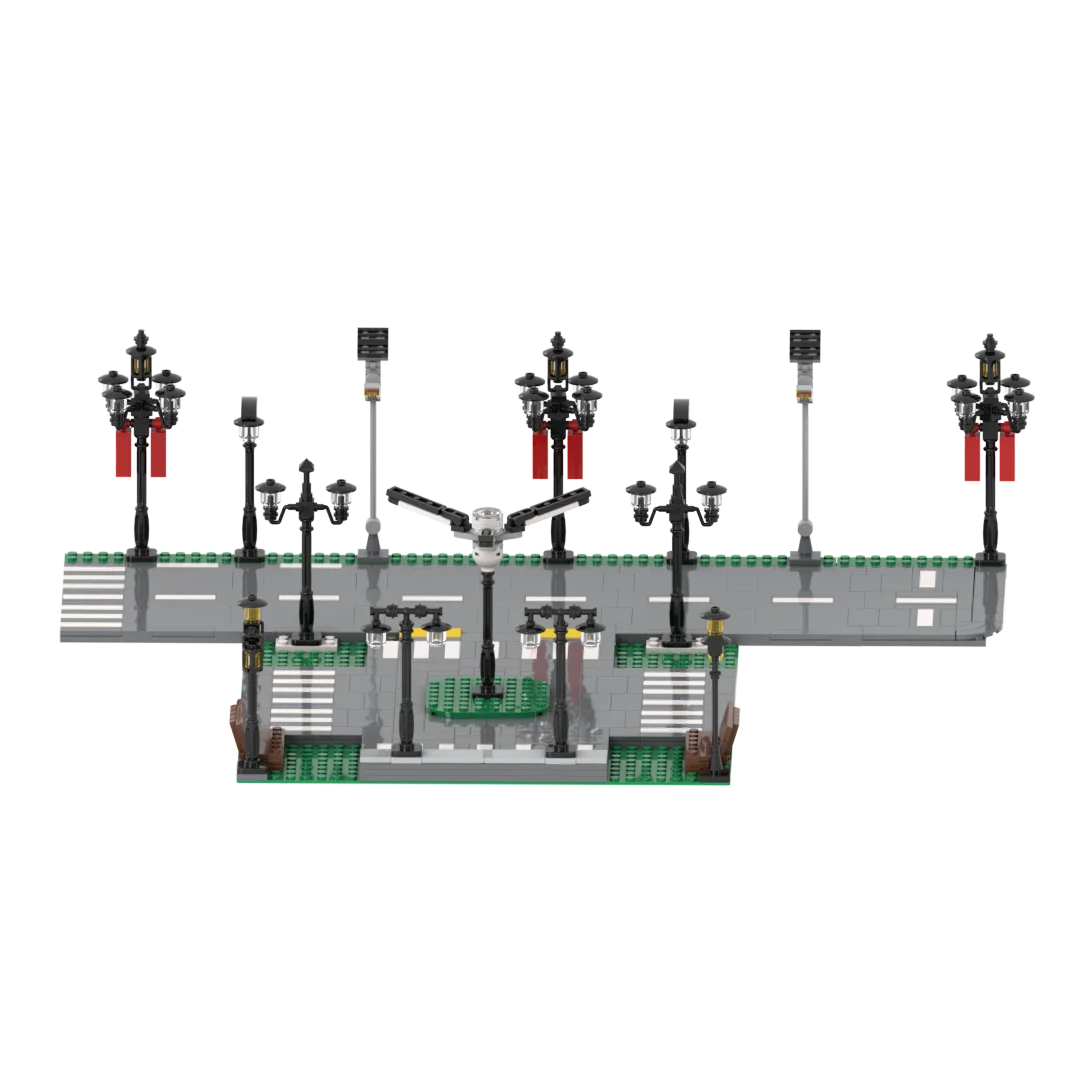 مجموعة إضاءة الشوارع على شكل شخصيات المدينة ، قطع غيار MOC نموذج لألعاب الأطفال #3
