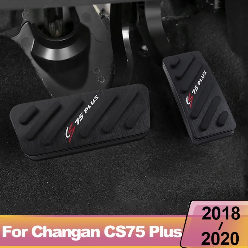 Car pedal cover Accelerator brake pedal Non Slip Pad Cover AT Aluminum pads Refit For Changan CS75 plus 2018 2019 2020 2021 2022