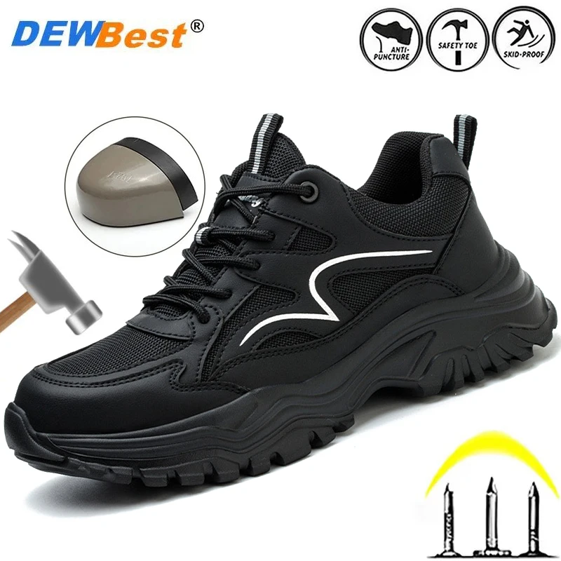 

Women's new lightweight, breathable, anti smashing, anti puncture, wear-resistant shoes, work shoes, anti slip safety shoes