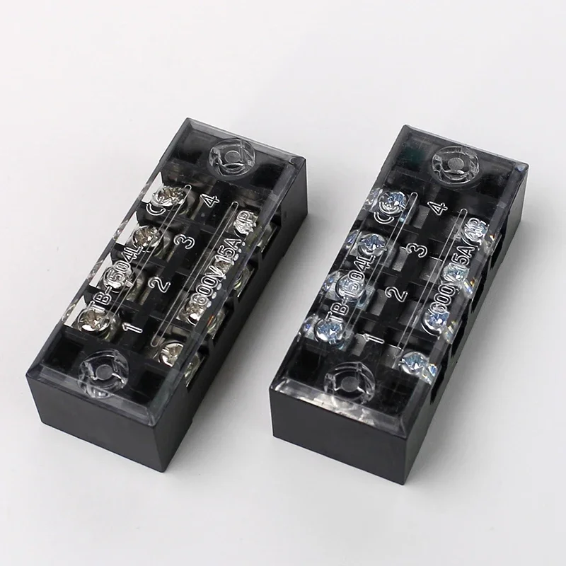 1Pcs 이중 행 스트립 나사 터미널 블록 고정 배선 보드 와이어 커넥터 TB1503-TB1512 15A TB2503-TB2512 25A