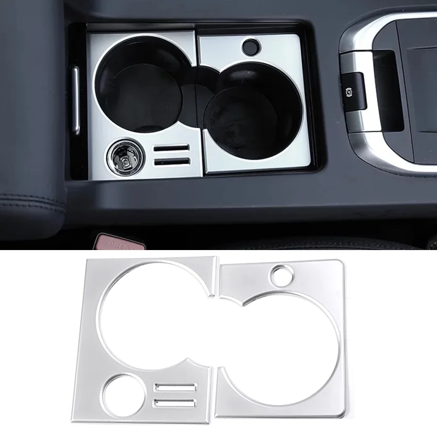 Car Center Console Cup Holder Frame TrimFor Land Rover Discovery Sport 2015 2016 2017 2018 2019 HSE  Inner Stickers Accessories