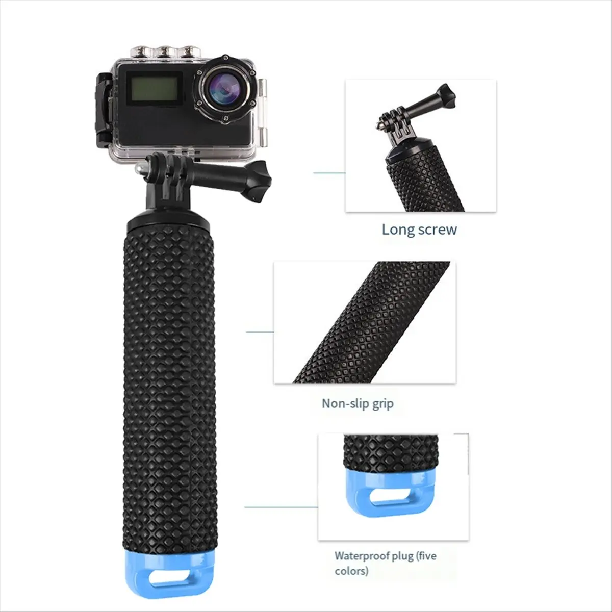 

【New User】Waterproof Floating Handle Grip with 1/4in Adapter for 12/11/10/9 Camera