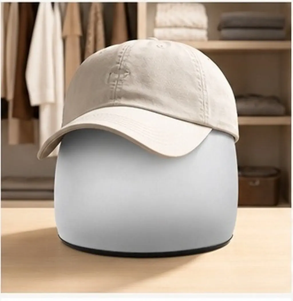 White Inflatable PVC Hat Shaper Tabletop Display Stand Baseball Cap Inner Support Blow Up Hat Holder Organizer