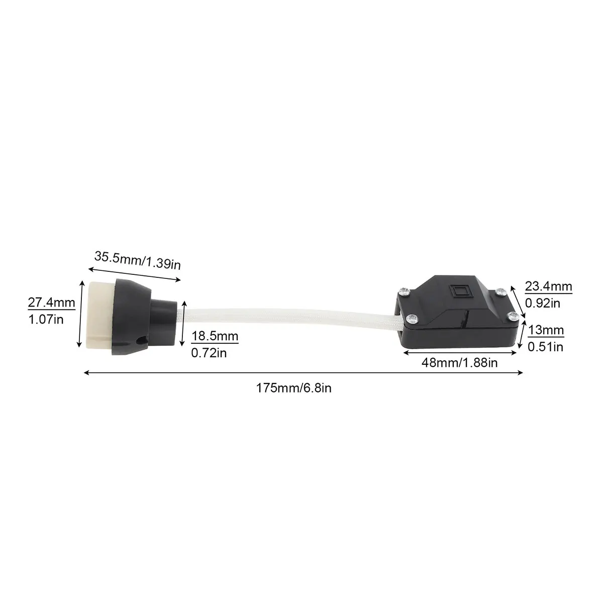 Imagem -03 - Bases da Lâmpada Cerâmica Conector Gu10 Suporte da Lâmpada Lâmpadas Led Lâmpadas de Halogéneo Downlight com Soquete Terminal Box 2a 250v Pcs