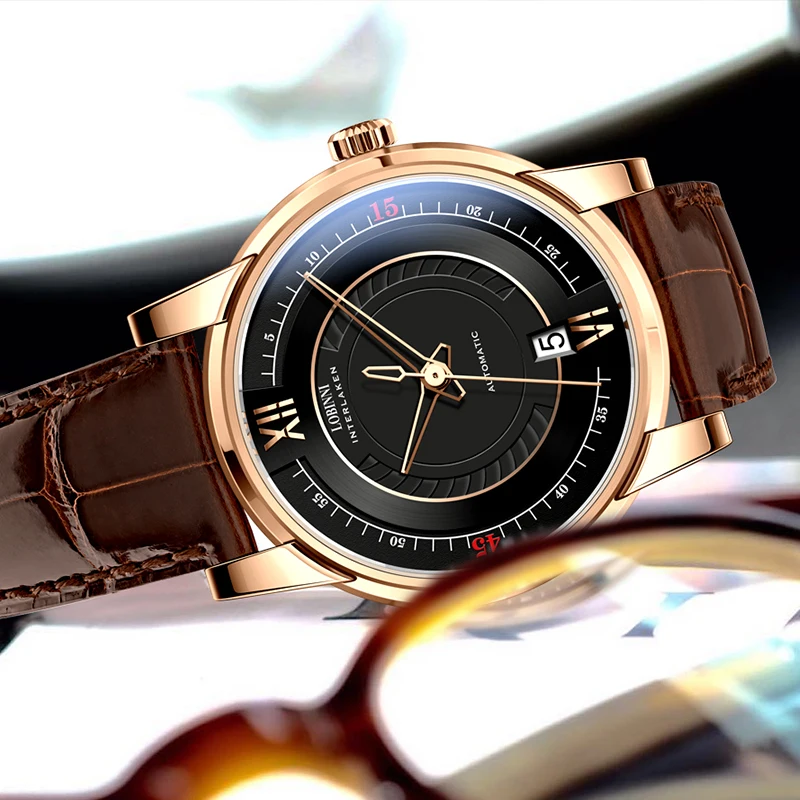 LOBINNI 2025 Original Design 41.5mm Automatic Movement NH35 Wristwatch Male Waterproof Sport Classic Watch