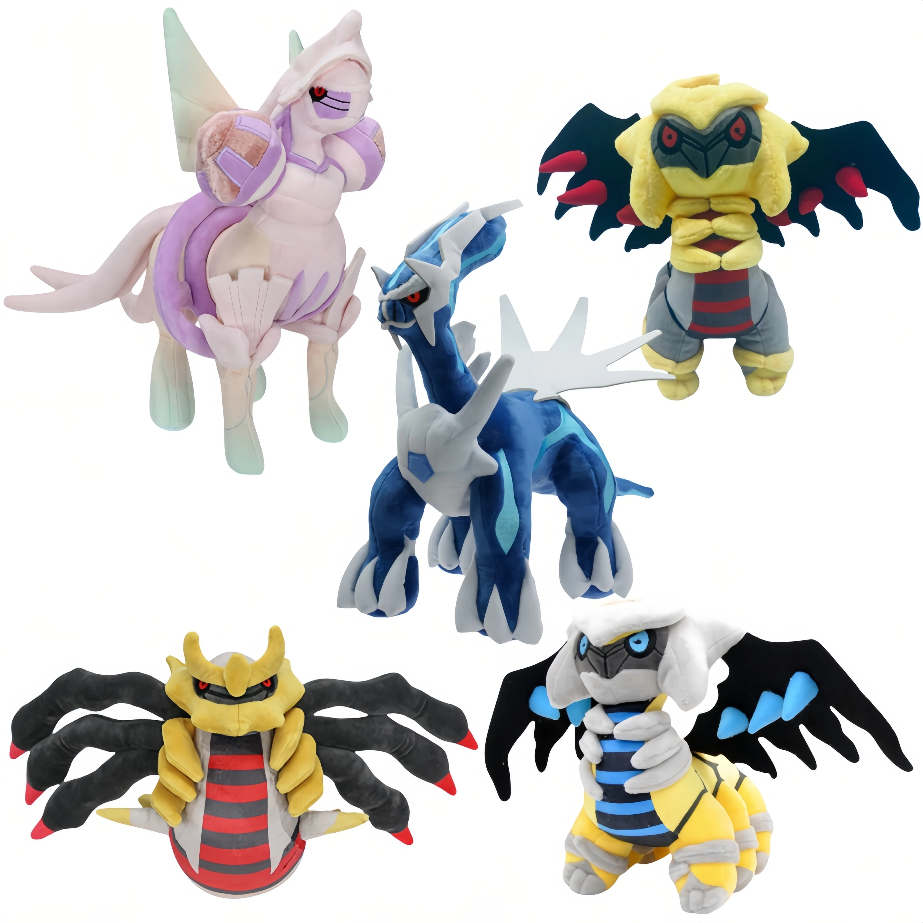 Mythica Pokemon Pikachu Plush Mythical Dialga Form-changing  Palkia Stuffed Doll Giratina Plushies Diamond And Pearl Series Toy