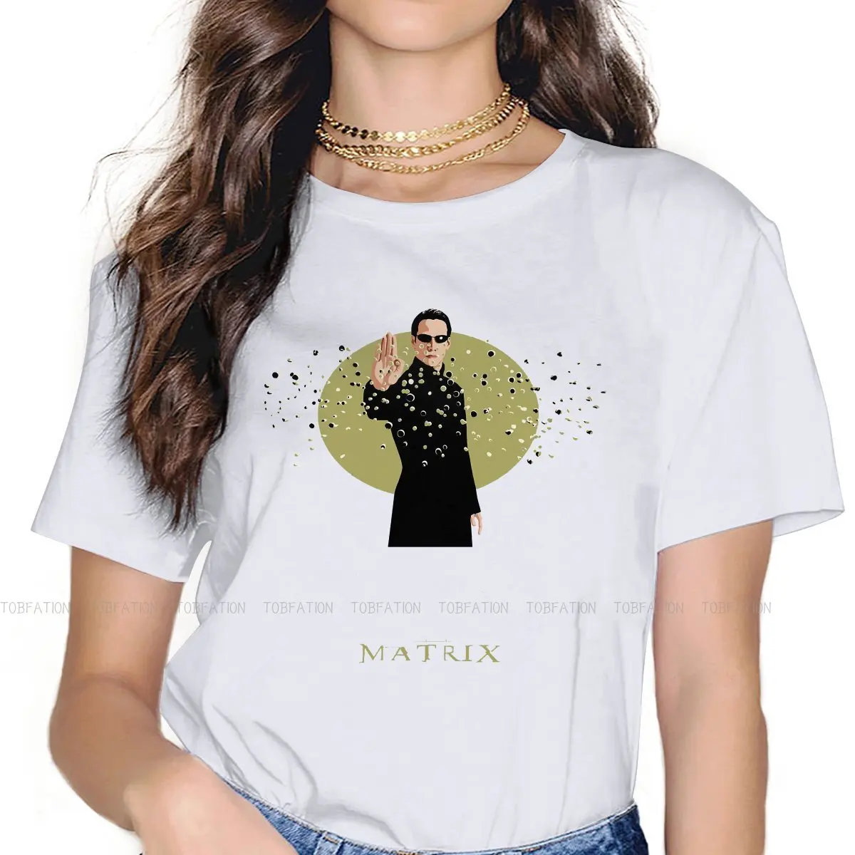 The Matrix 4XL TShirts Cool Print Girl T Shirt Hipster Tops