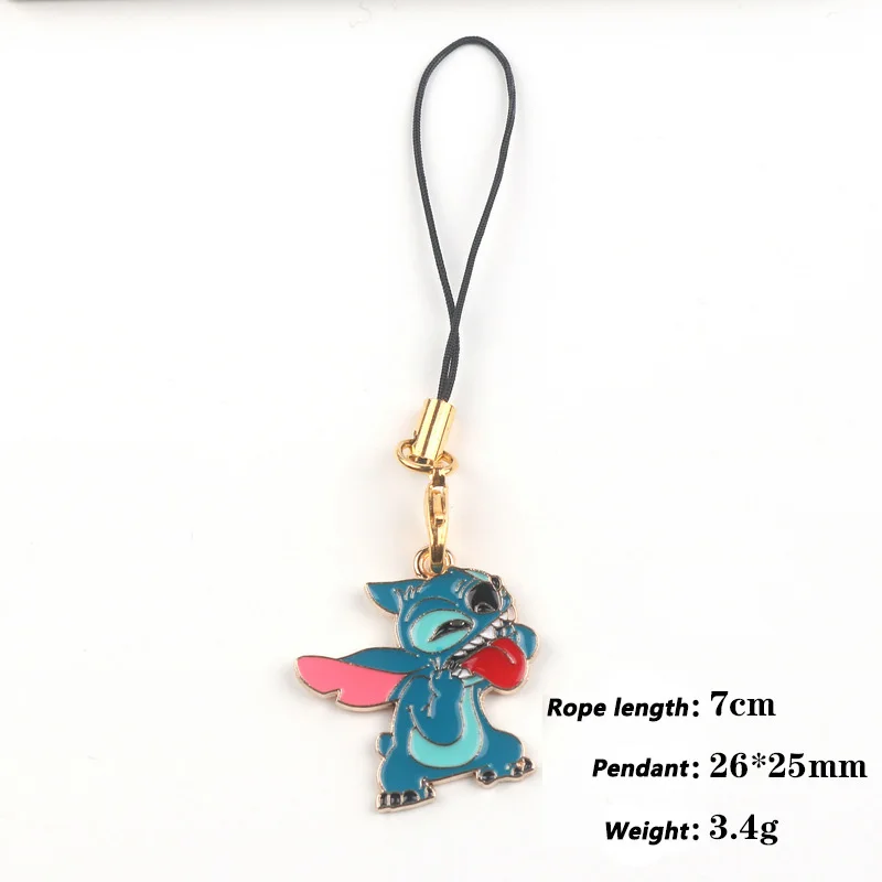 Lilo&Stitch lanyard keychain cartoon playful couple pendant mobile phone pendant student girl children backpack lanyard