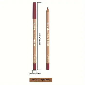 벨벳 매트 립 라이너 6색 세트 - 오래 지속되는 다채로운 색상, 베리, 브라운, 핑크 립 펜슬로 구성된 롱래스팅 립 메이크업 12 best sales 메이크업 포에버 - №12