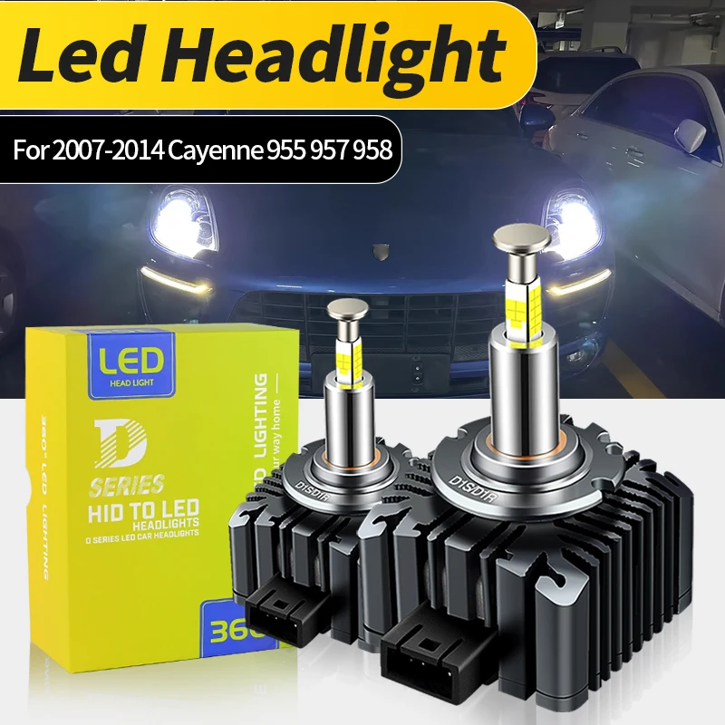 

2 шт. D1S автомобильные светодиодные фары, сменный комплект HID, ксеноновые лампы 6000K для Cayenne 955 957 958 2007 2008 2009 2010 2011 2012 2013 2014