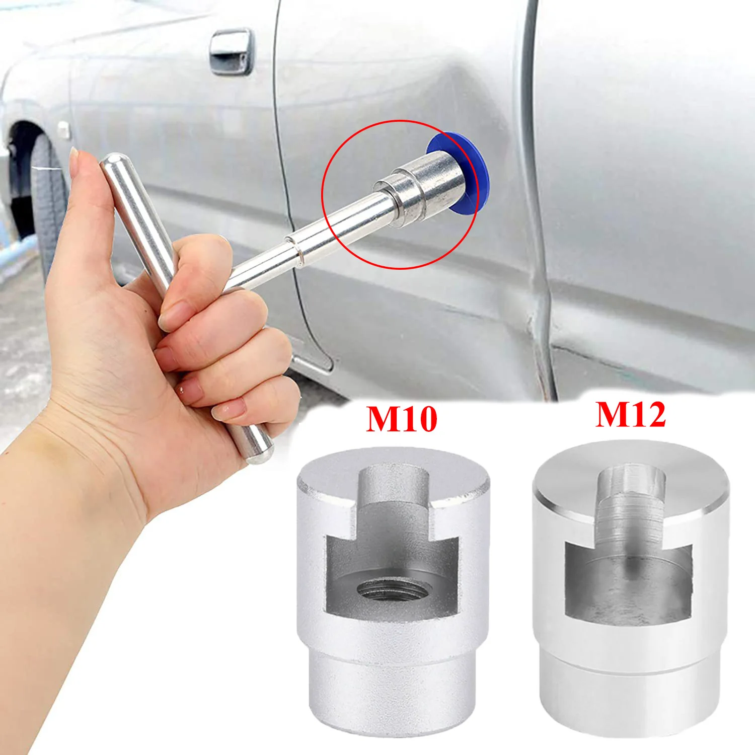 

Car Dent Repair Puller Head Screw Hammer Pulling Tabs Aluminium Alloy M10 M12 Automobile Depression Repair Tool Accessories