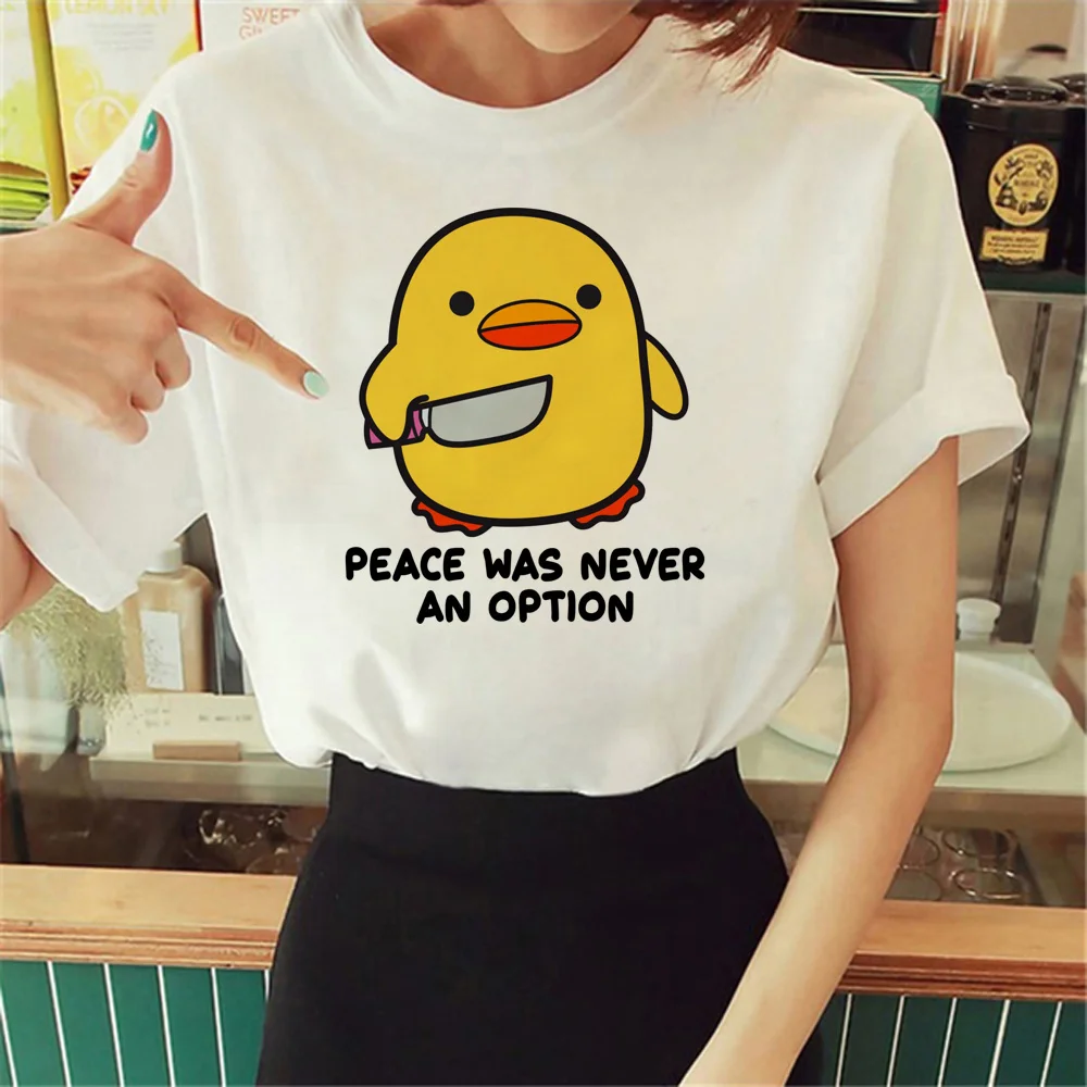 Peace Was Never An Option t-shirts women Japanese comic manga t-shirts girl 2000s clothes