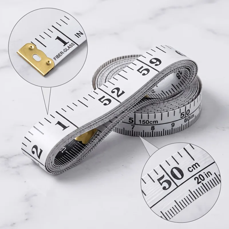 1 PCS Thick and Flexible Tape Measure Dual Scales Height Chest Circumference Measuring Tape, Scales of 60 Inches/150 Centimeters