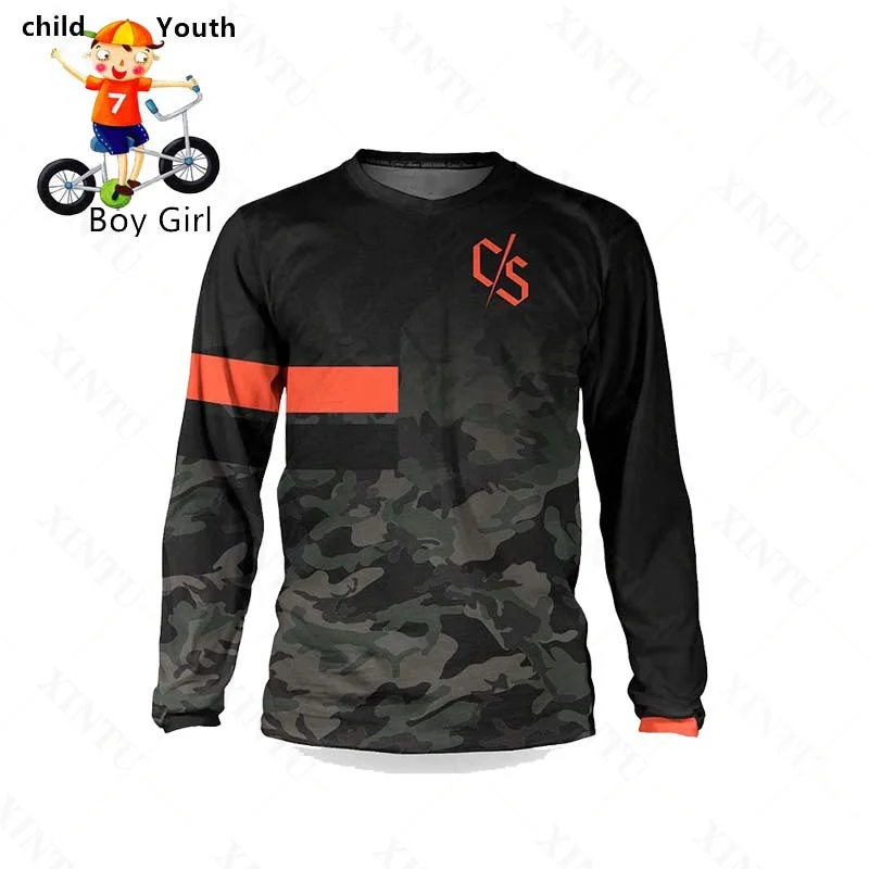 Kids Cross country Racing Loose rider T-shirt MTB cycling Jersey BMX DH MX Ropa D Boys downhill Youth Breathable Jersey