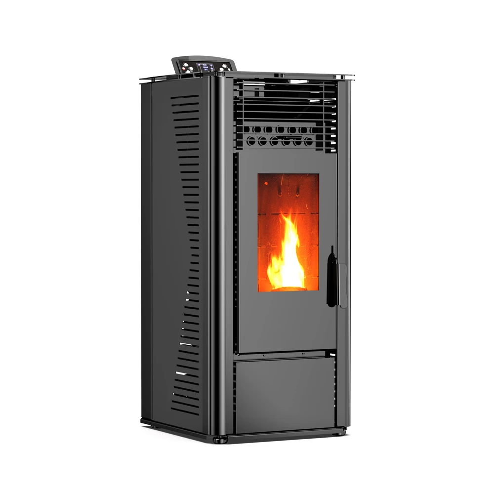 KM1009A Automatic Feeding Modern Wifi Pellet Stove Fireplace 10.2KW Smokeless Biomass Stufa A Pellet Stove Heater for Sale