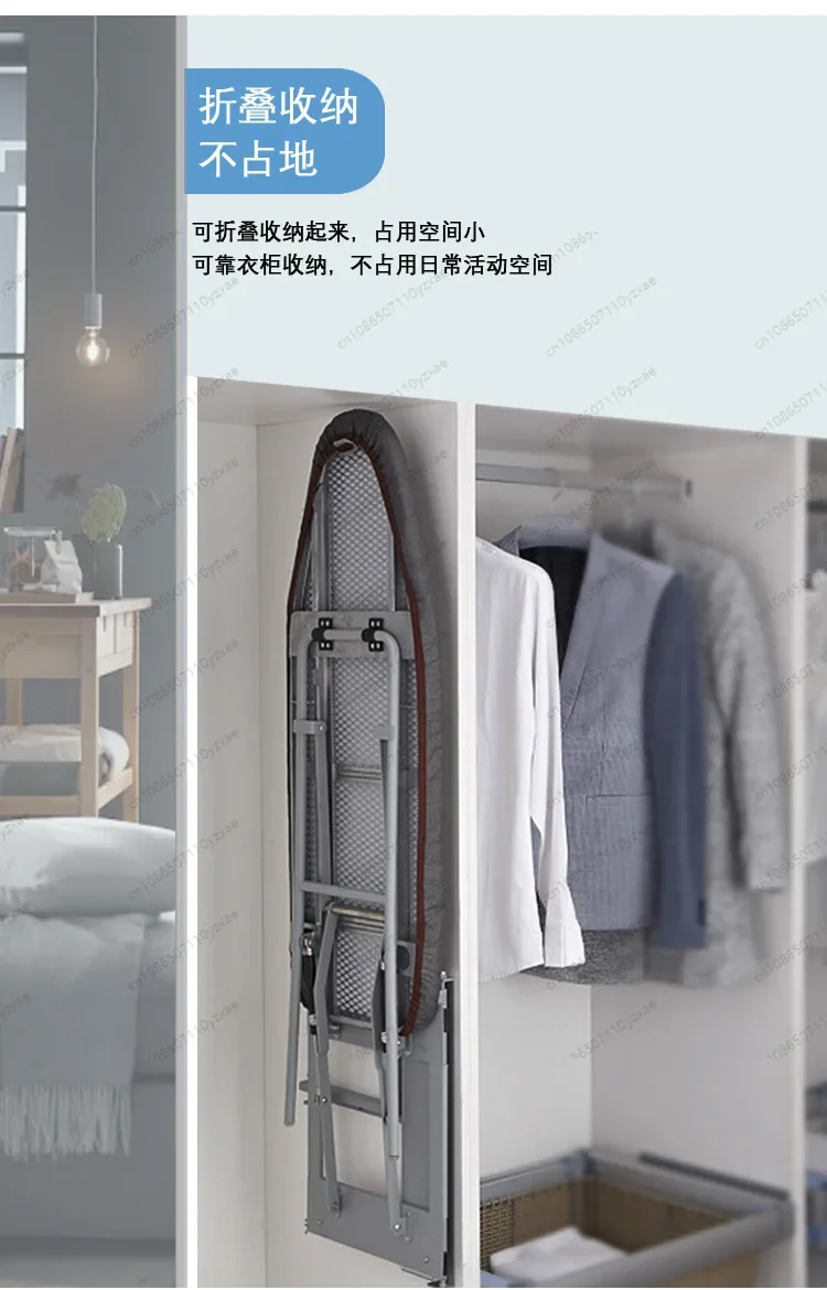 Fold Down Wall Ironing Board Cabinet - Hideaway Design with Sliding Table & Storage, Space Saving for Home Laundry