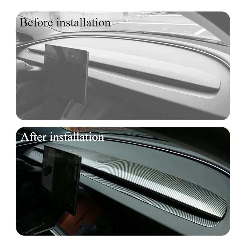 

For Tesla Model 3 Y Juniper 2025 Car Accessories Instrument Panel Decorative Frame ABS Dashboard Panel Shell Cover Trim Sticker