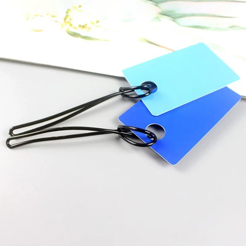 [YU] 50pcs étiquettes de voyage boucles de sac en plastique coloré étiquette d'identification de bagage porte-sangle lanière accessoires de voyage portables