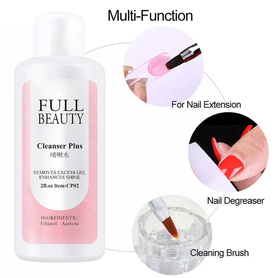 35ml Nail Liquide Glissement Solution pour Poly Ongle Extension Gel Rapide UV Constructeur Gel Acrylique Dégraissant Nettoyant