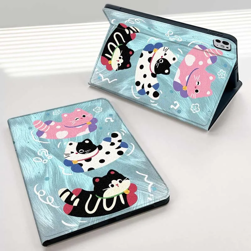 

Creative Cat Pattern For iPad mini Air 1 2 3 4 5 6 7 6th 7th 9 11 13 M3 M2 gen 7.9 8.3 10.9 Inch 2025 Tablet Case