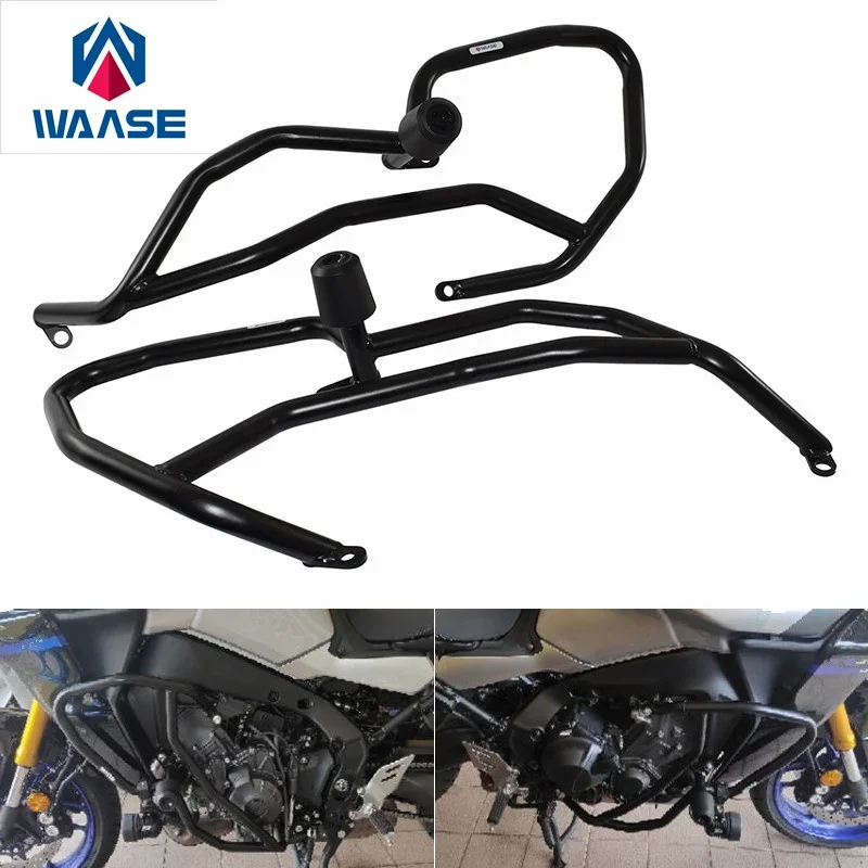 

WAASE Bumper Engine Guard Frash Stunt Cage Crash Bar Frame Slider Protector For Yamaha Tracer 9 Tracer9 GT 9GT 2021 2022 2023