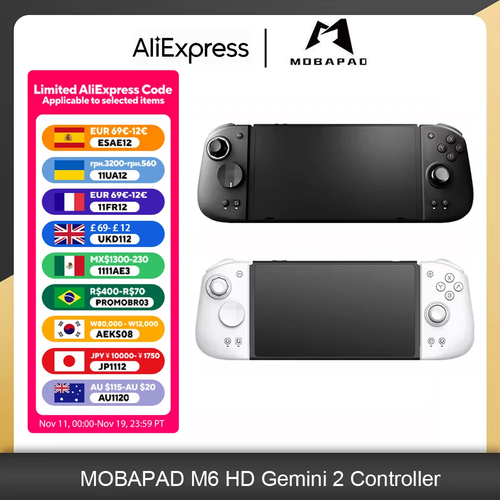 Mobapad-mando M6 Gemini para Nintendo Switch, controlador con efecto Hall, vibración HD, consola OLED