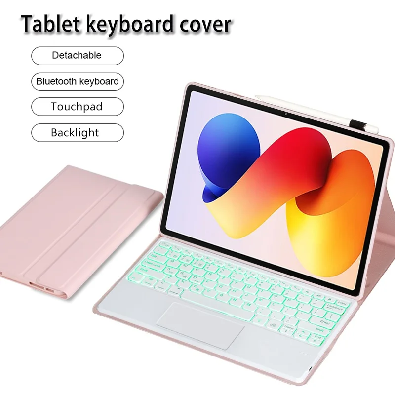 

Backlit Touchpad Keyboard Case Funda For Xiaomi Redmi Pad 2 Pro 12.1inch 2025 TB520FU Tablet Rainbow Backlight Teclados Cover
