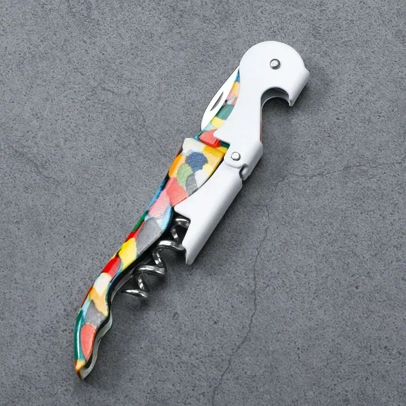 Laser Custom LOGO Stainless Steel Seahorse Knife Bottle Opener Personalize Multifunctional Beer Wine Metal Opening Tool