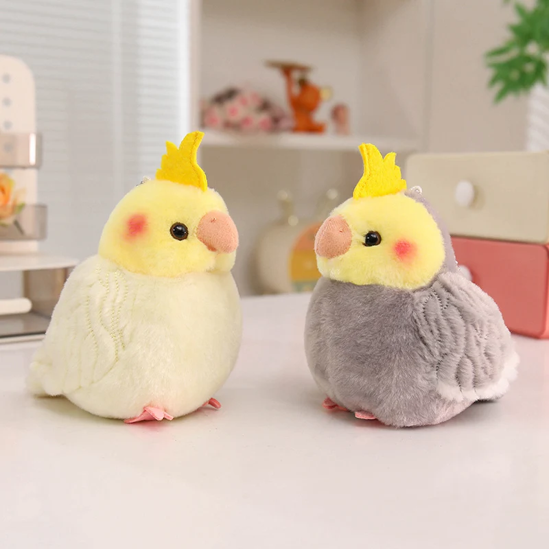 Lifelike Cute Cockatiel Parrot Plush Pendant Toy Stuffed Bird Simulation Sparrow Tit Doll High Fidelity Soft Animal Gift view 6