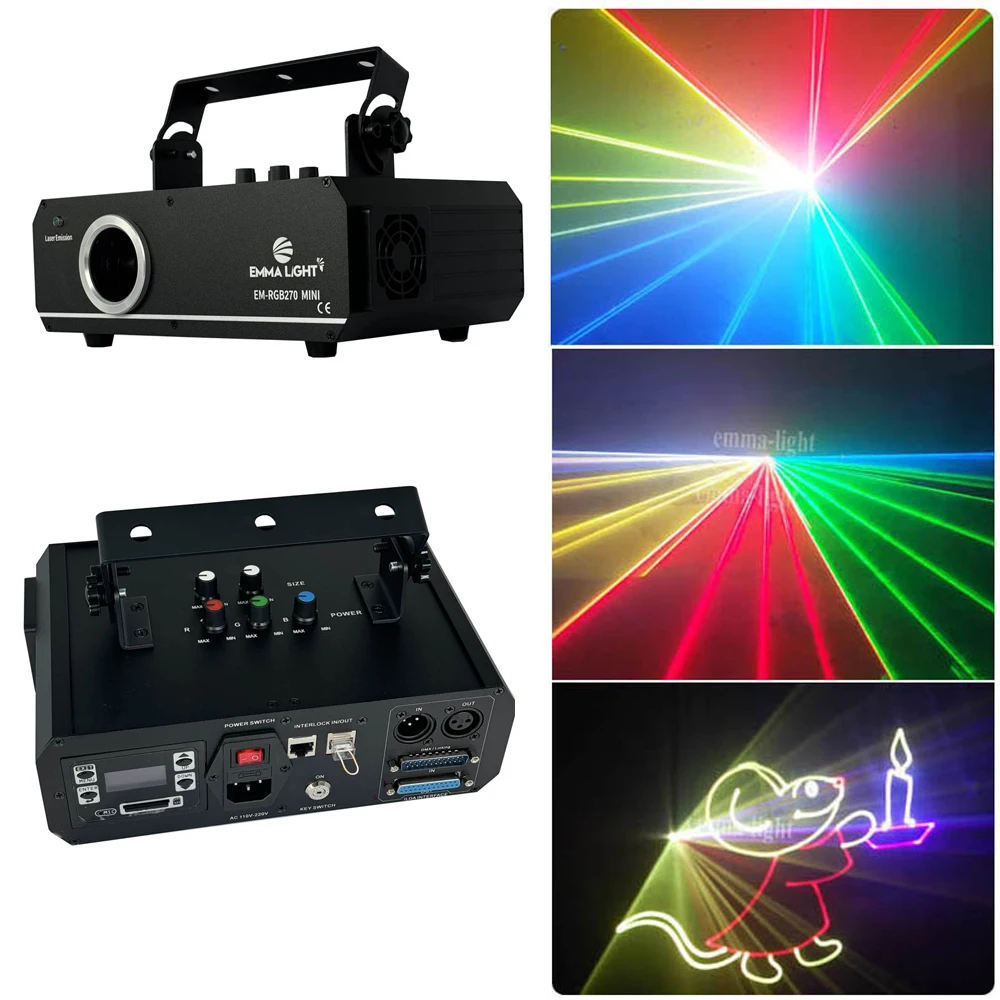 Proyectores láser RGB de 4W con escáner de 30K, ILDA KTV, Bar de bodas, DJ, Club, discoteca, espectáculo de escenario para espectáculo láser