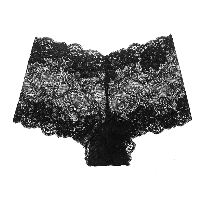 TrowBridge 5PCS/Set Women\'s Panties Fashion Lace Woman Boxers Sexy Lingerie Sweet Floral Ladies Boyshorts Comfortable Underpants