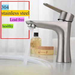 304 stainless steel hot and cold basin faucet/bathroom sink faucet