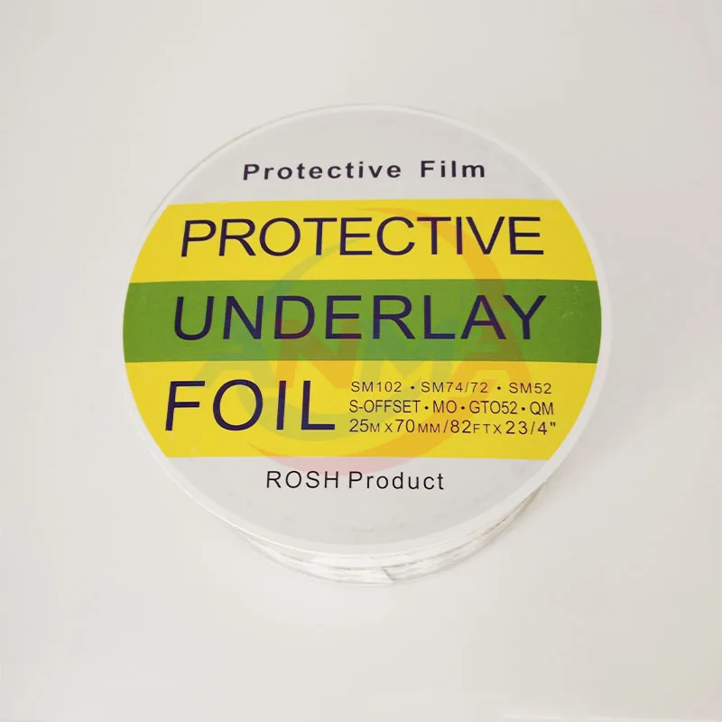 Good Quality 25mX70mm Protective Underlay Foil 00.472.0006 00.472.0007 For SM10 SM74 SM72 SM52 MO GTO52 heidelberg Machine Parts