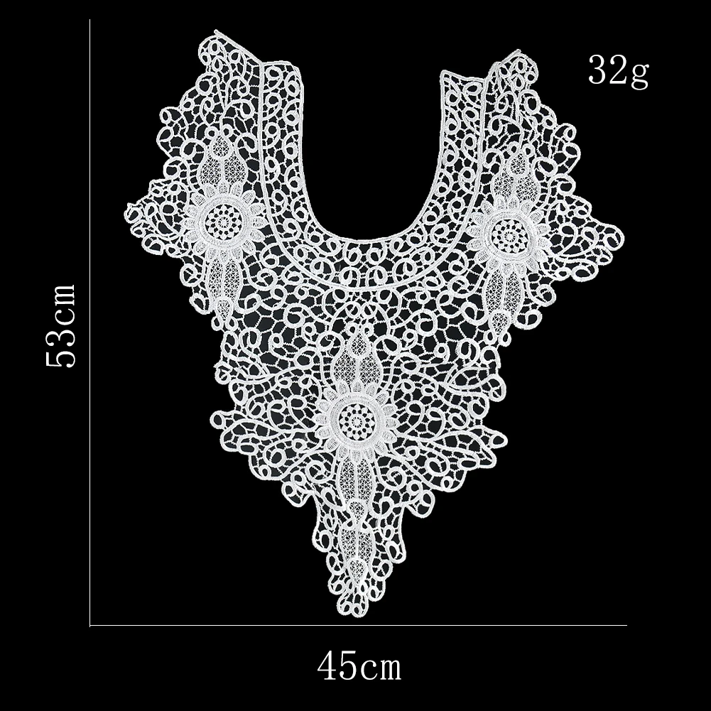 Wedding Dress Fake Collar Water Soluble Hollow 3d Lace Corsage Princess Bride Skirt Shoulder Sewing Decor Clothing Accessories