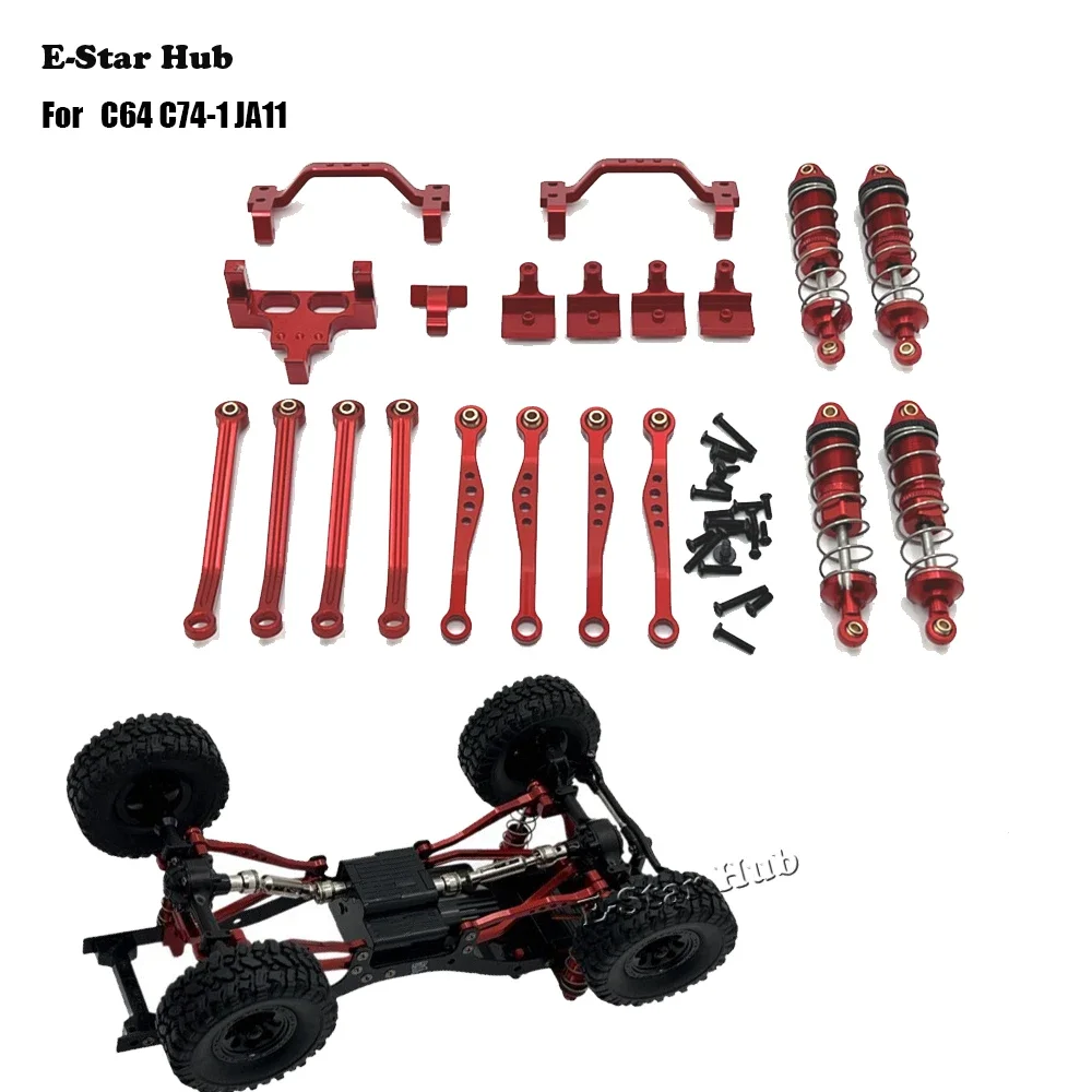 

Стержень подвески сиденья подвески рама устройства сервопривода для WPL C64 C74-1 JA11 RC автомобиль металлическое обновление OP аксессуары комплект деталей