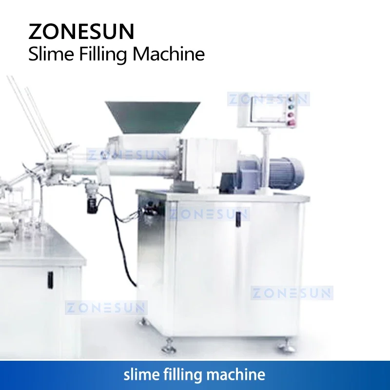 Zonesun Slime Clay Packing Machine Slime Clay Filling and Capping Machine Slime Packing Equipment Clay Extruder ZS-SFC1