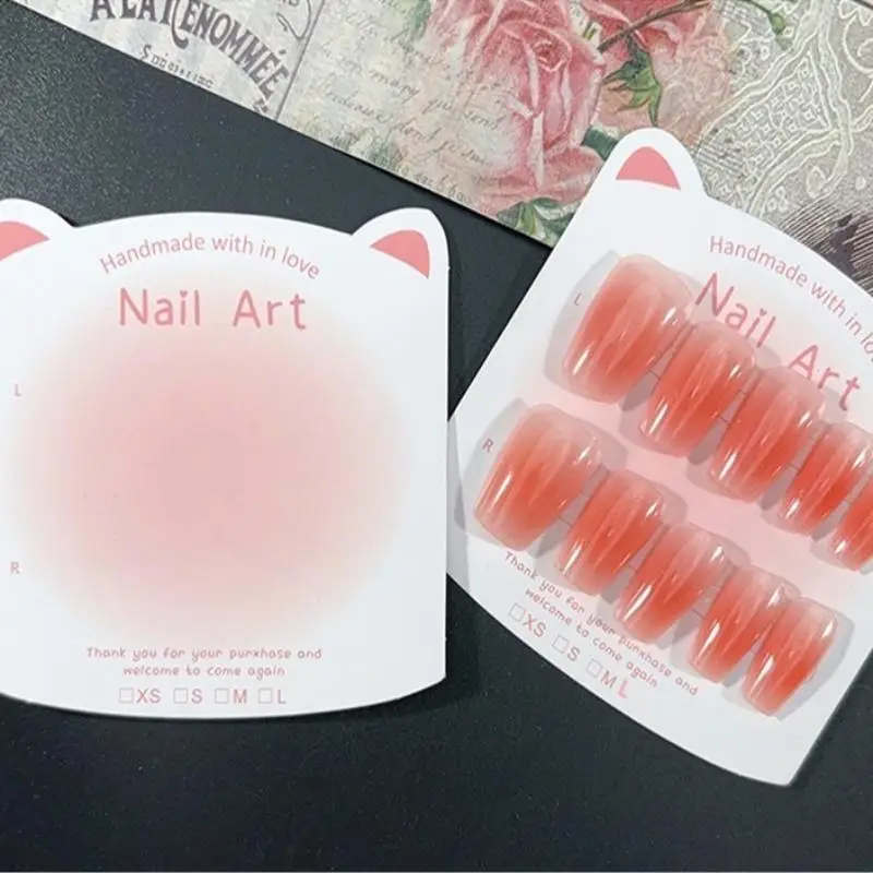 Cartes en carton à pression sur le fond des ongles, sac d'emballage carré pour affichage de Nail Art, accessoires Photo, carte de faux ongles, outils de manucure