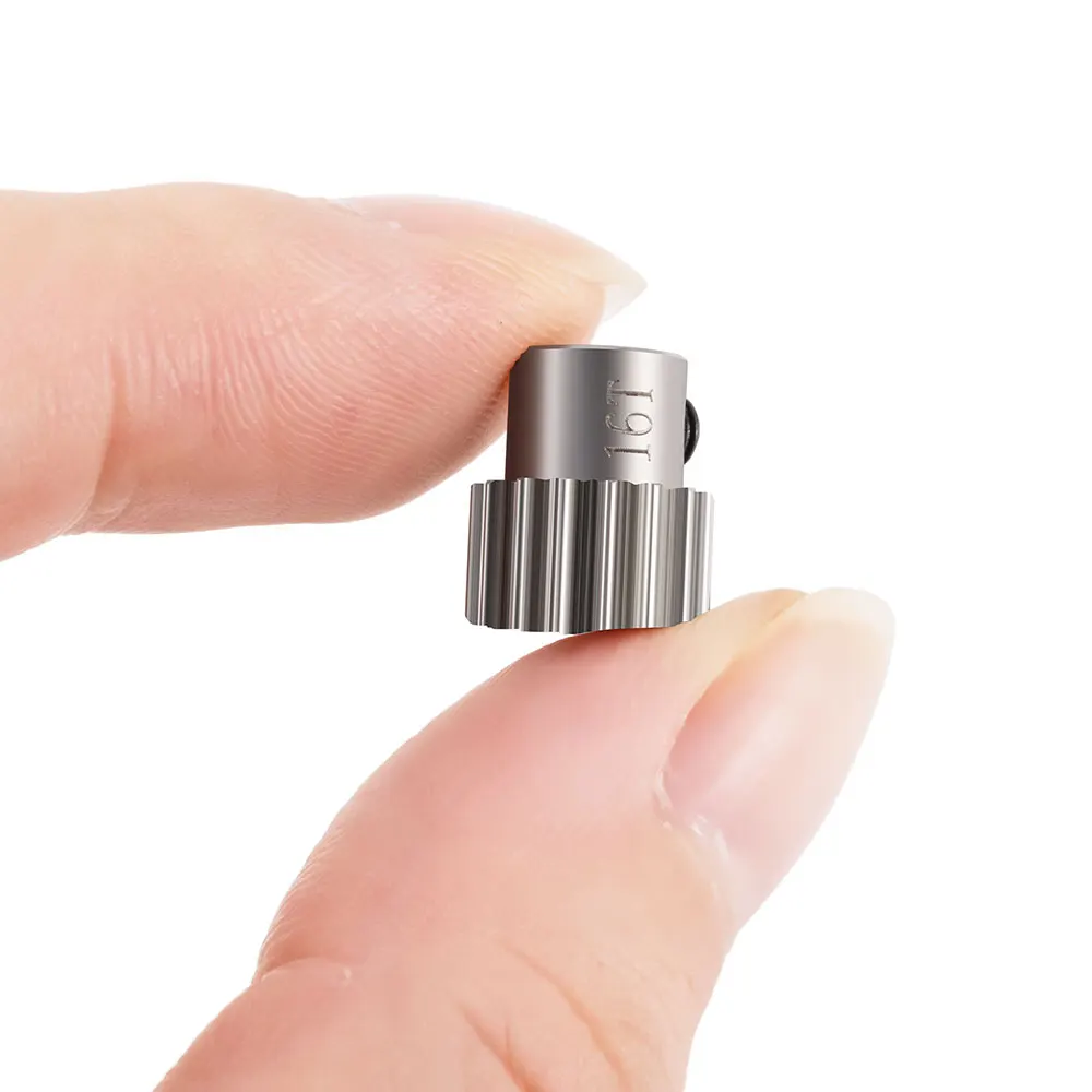 AXSPEED 1Pcs Metal 16T Motor Gear 3.17mm 48P/0.5M Spur Gear Pinion Rack Transmission for RC Model Upgrade Parts