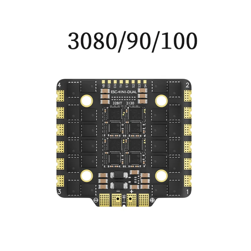 

Accoda-RC 3080/3090/30100 32Bit FPV ESC, 80A 90A 100A, 3-8S Lipo, ESC Telemetry, Bi-directional DShot600, for RC Drone Racing