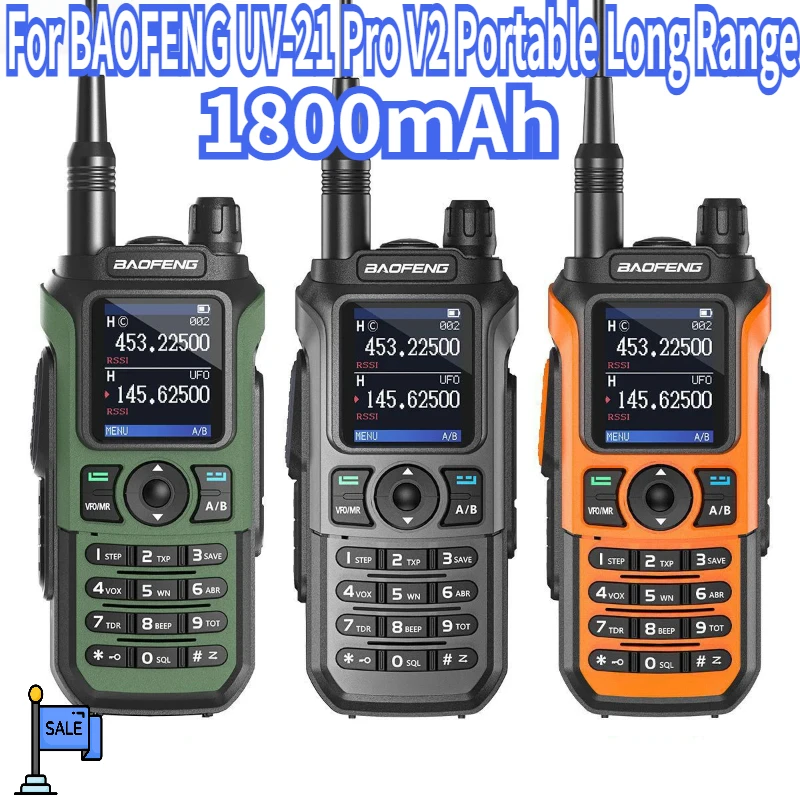 For BAOFENG UV-21 Pro V2 Portable Long Range Walkie Talkie Wireless Copy Frequency Two Way Radios UV21 Pro Communication Radios