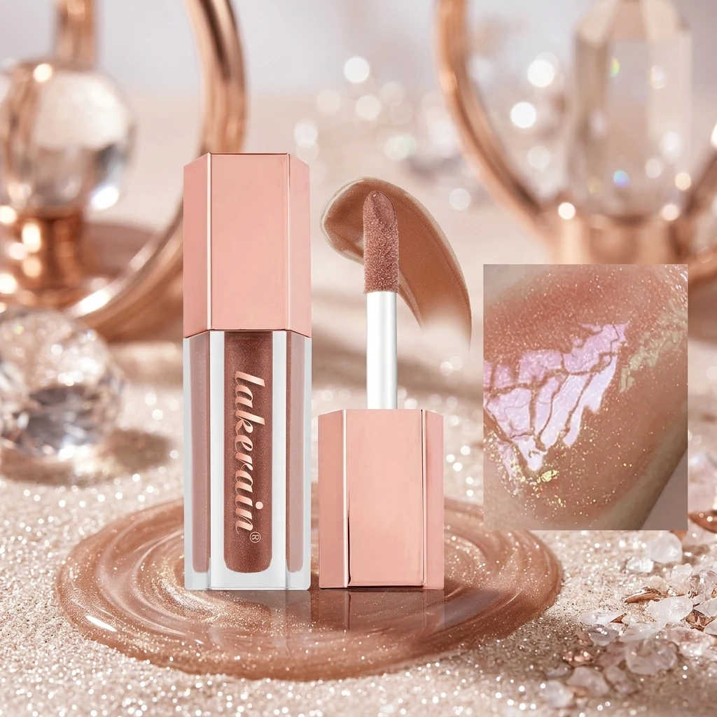 Shimmer Lip Gloss Pearlescent Liquid Lipstick Long Lasting Moisturizing Tinted Lip Makeup for Daily Date Party Essentials