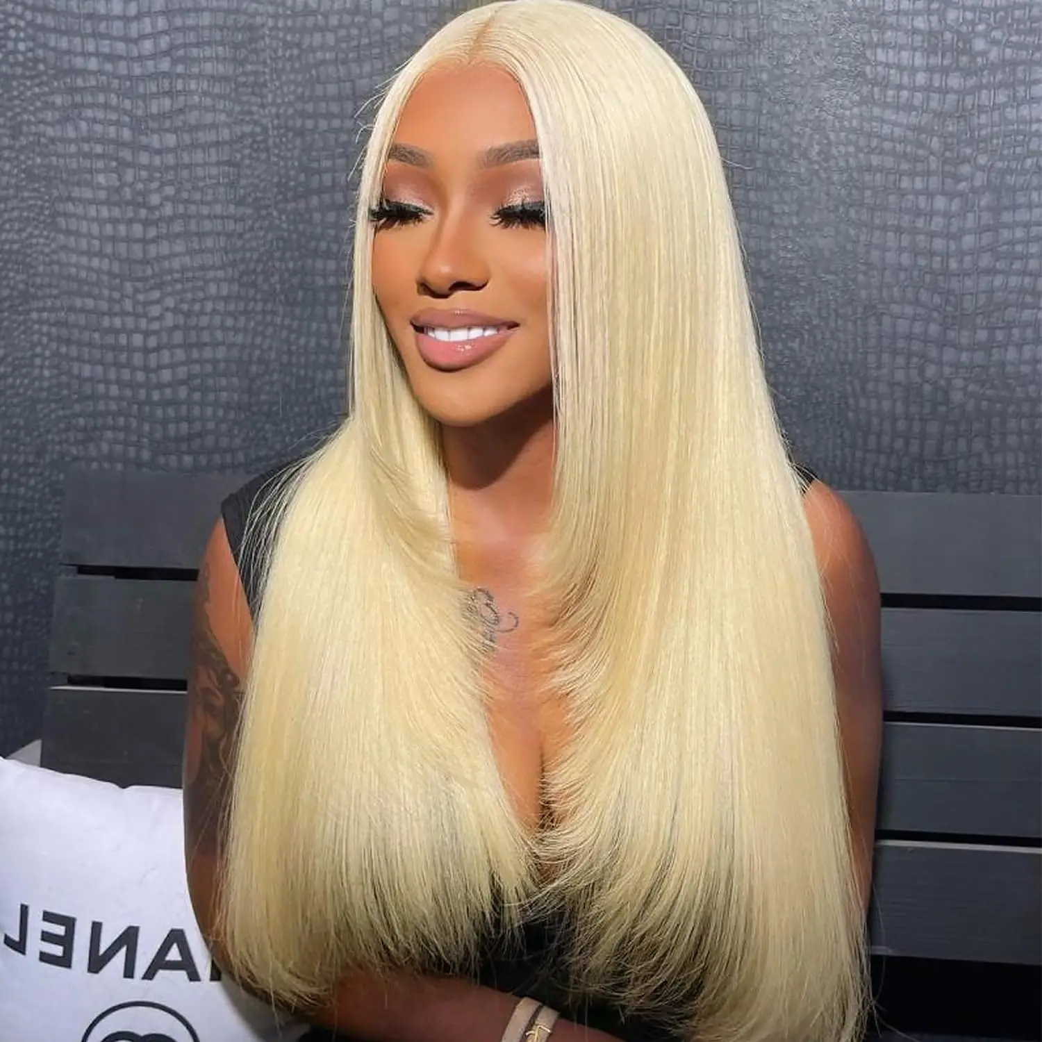 

Straight Wigs Lace Front Wig Human Hair 13x4 HD Transparent Human Hair Pre Plucked with Baby Hair Lace Frontal Wigs 613