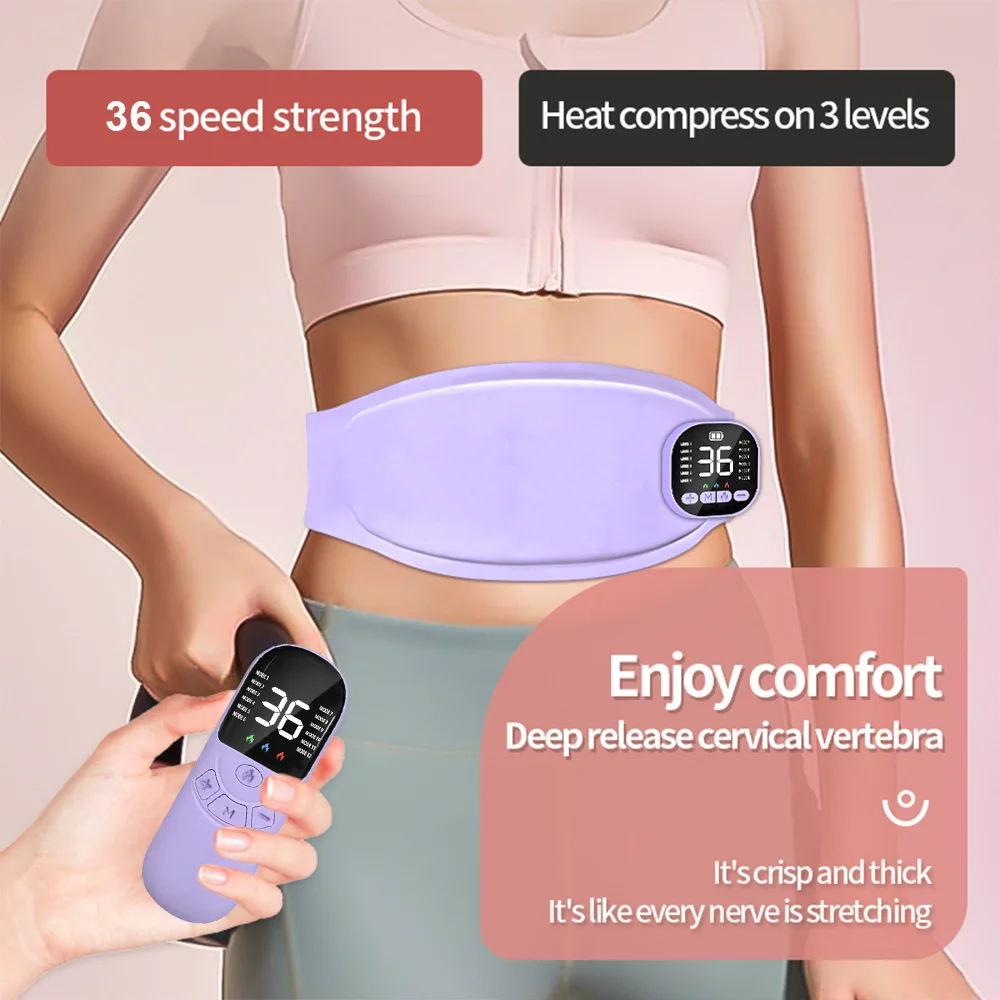 

Портативное удобное женское теплое поясное массажное устройство - электрический массажер для талии, грелка для облегчения боли в спине и периоде