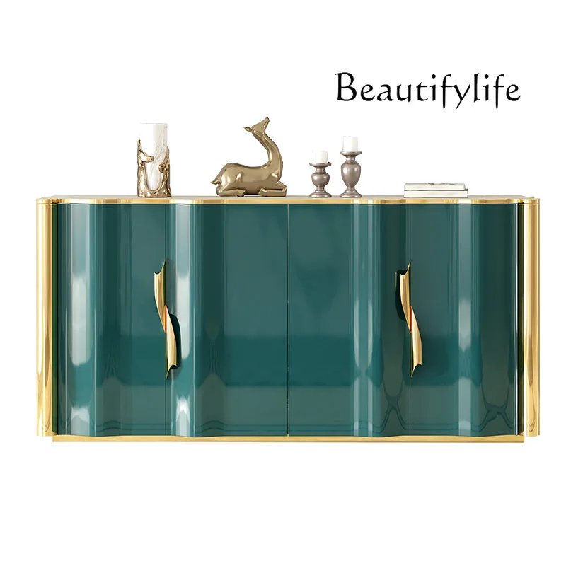 

Light luxury door cabinet entry foyer decorative cabinet creative floor against the wall side cabinet baking paint