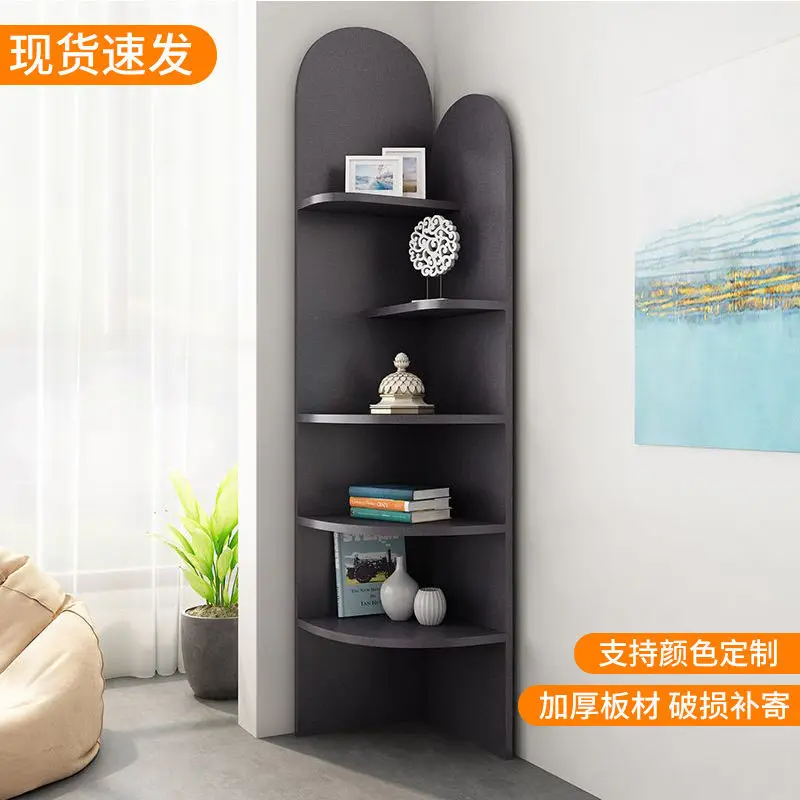 

Light Luxury Corner Cabinet Triangle Living Room Corner Cabinet Bedroom Corner Bookcase Storage Shelf Corner Corner Storage Cabi