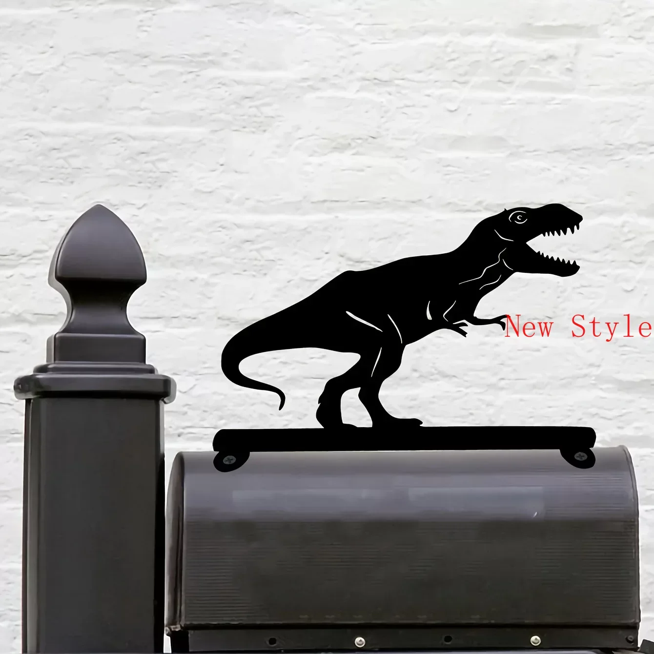 

Dinosaur Iron Art Silhouette Mailbox Top Decoration Decorative Mailbox Signage Mailbox Decoration Home Decoration