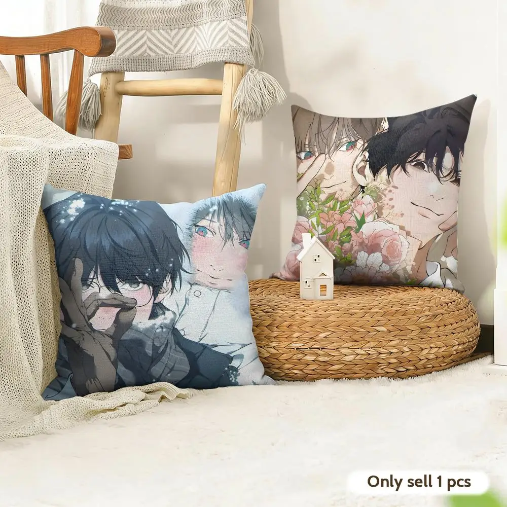 Anime Novel L-lost In The Cloud Cushion Cover Organic Linen Square Pillow Case Durable Non-Allergenic And Kind To Skin